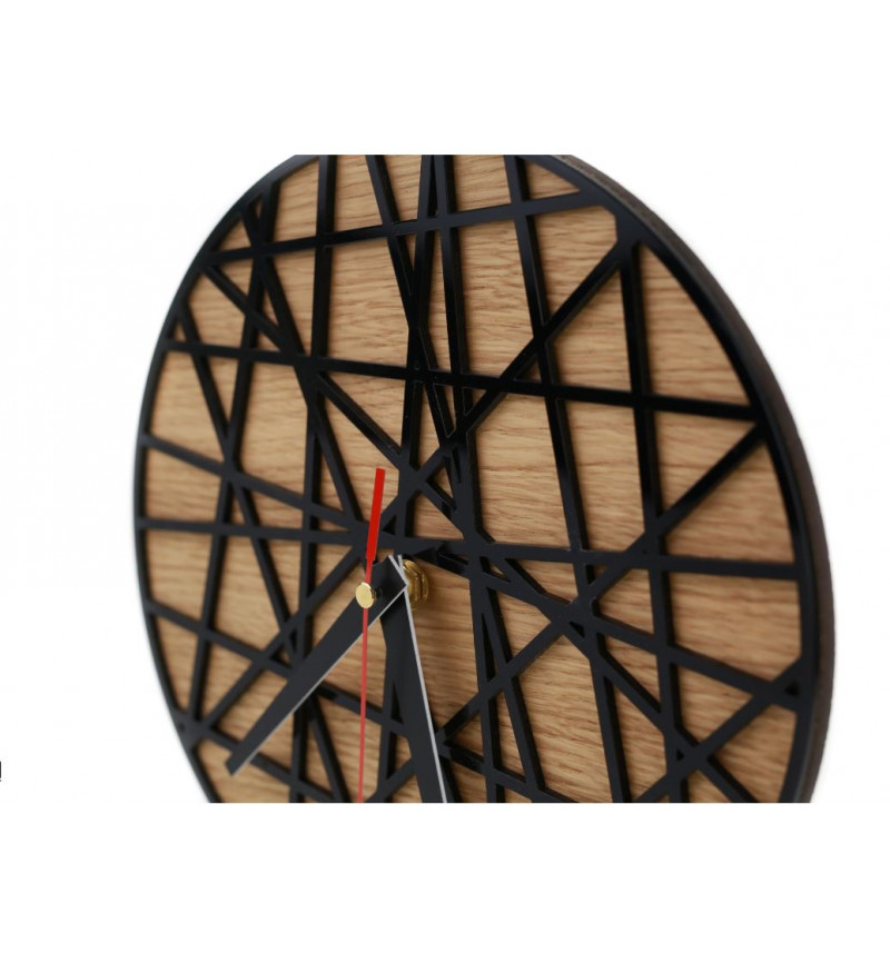 MDF plokštės bei akrilinio stiklo sieninis laikrodis "Laikas"