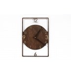 Stačiakampio formos medinis sieninis laikrodis "Laikas"