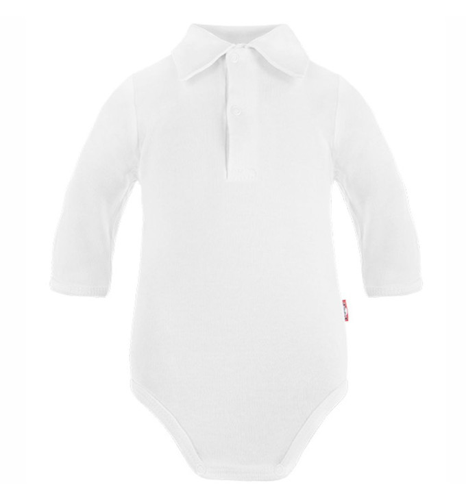 Baltas smėlinukas ilgomis rankovėmis