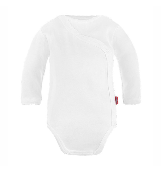 Baltas smėlinukas ilgomis rankovėmis