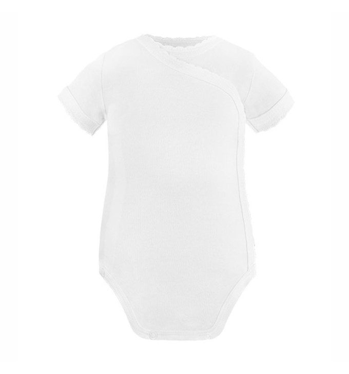 Baltas smėlinukas trupomis rankovėmis