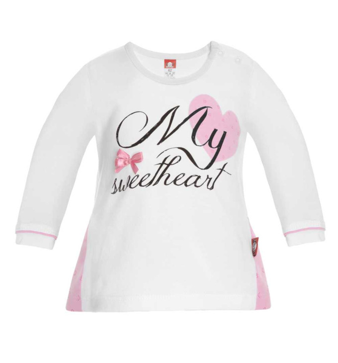 Balti marškinėliai ilgomis rankovėmis