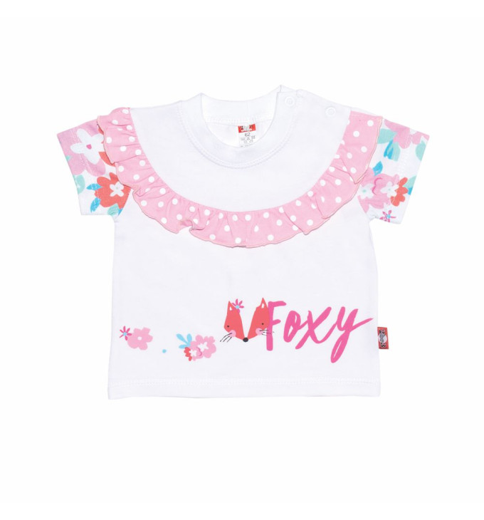 Balti marškinėliai su gėlėmis "Laputė"