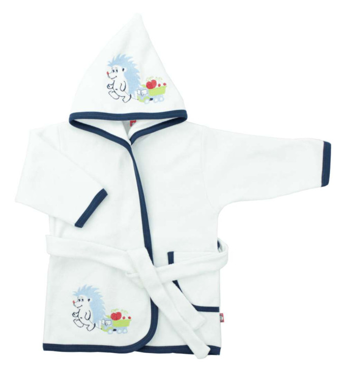 Baltos spalvos chalatas "Ežiukas"