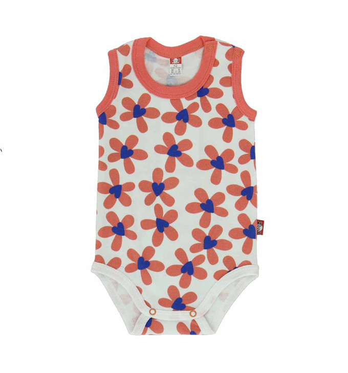 Gėlėtas smėlinukas be rankovių "Drugelis"