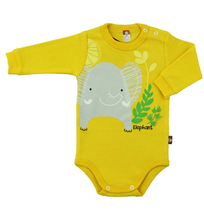 Geltonas smėlinukas ilgomis rankovėmis "Drambliukas"