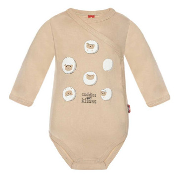 Yellow baby bodysuit „Six little lambs“