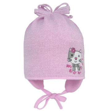 Lilac baby hat „Little Kitten“