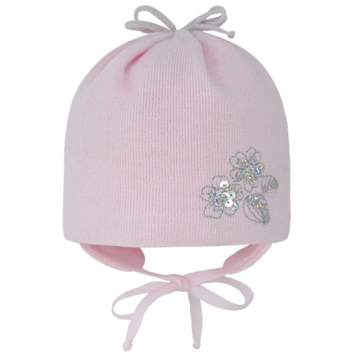 Pinkish baby hat „Gėlytė“