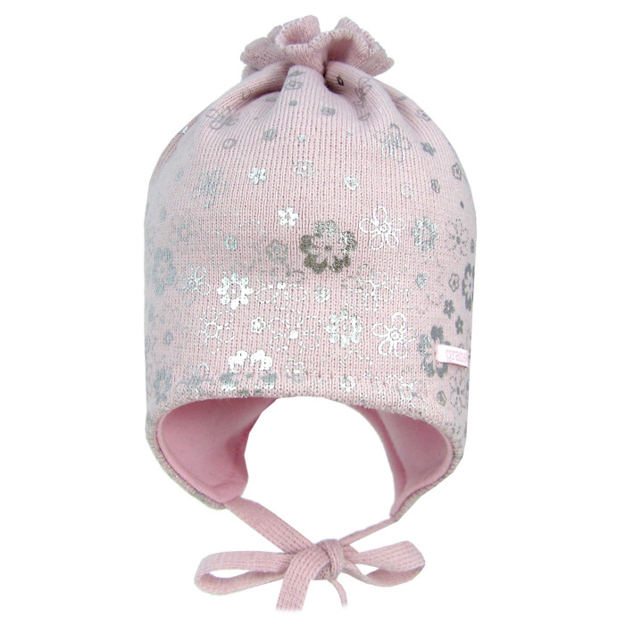 Pink baby hat „Gėlytės“