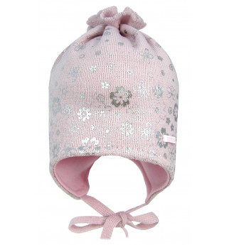 Rožinė kepurė "Gėlytės"