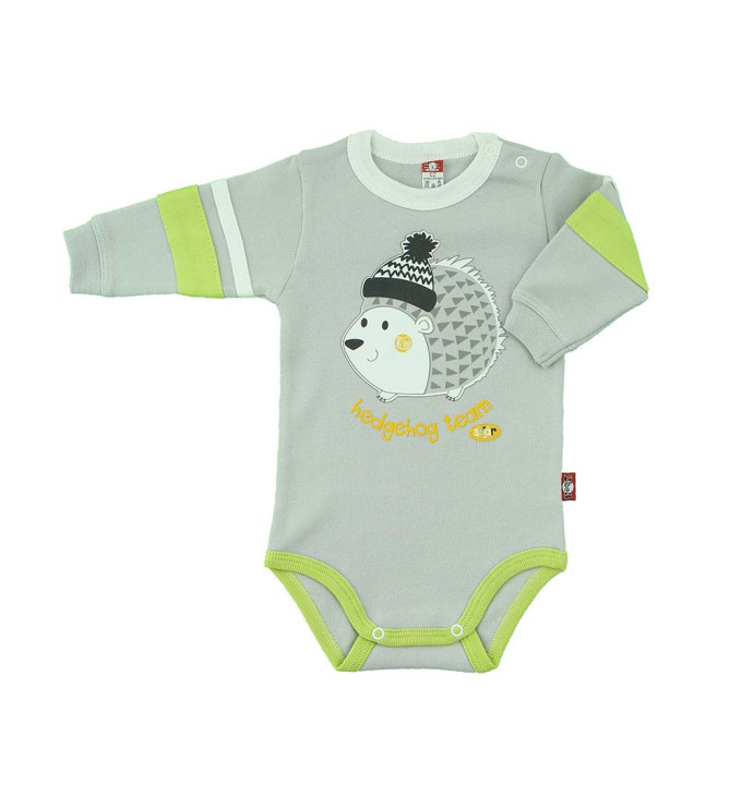 Pilkas smėlinukas  ilgomis rankovėmis "Ežiukas"