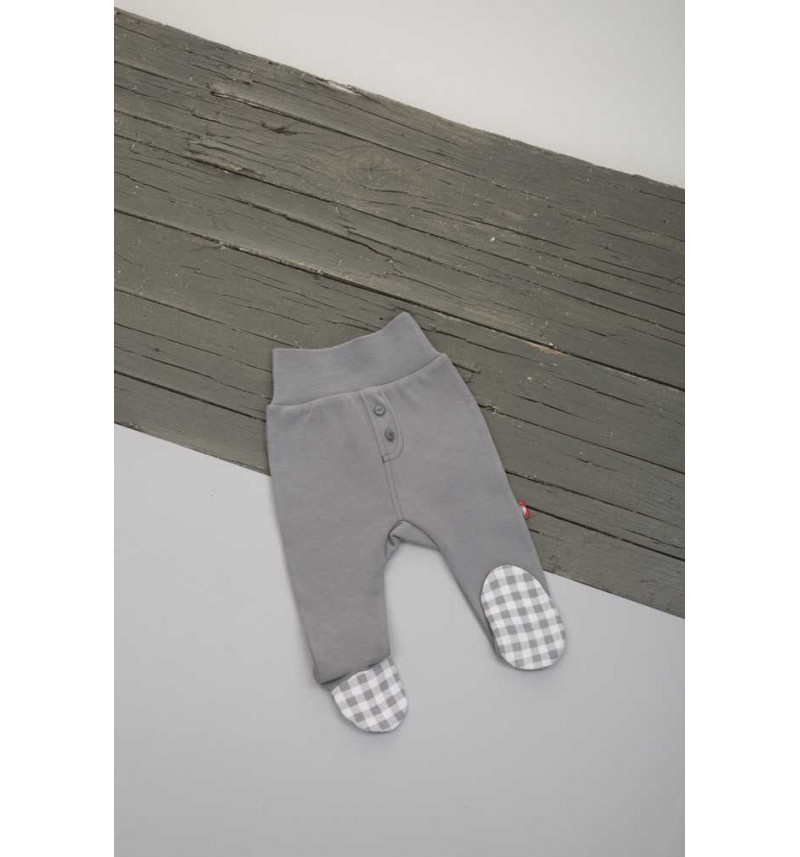 Pilkos kelnės su languotomis pėdutėmis "Vaikų lyga"