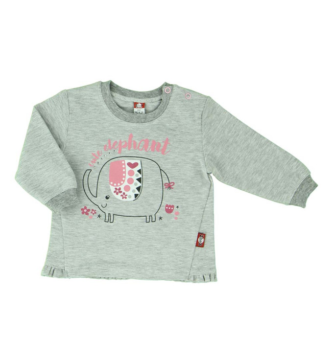 Pilkos spalvos marškinėliai "Drambliukas"