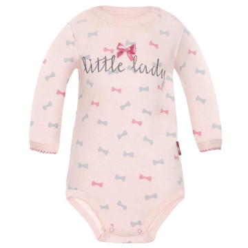 Long-sleeve pink baby bodysuit „Small Ledi“