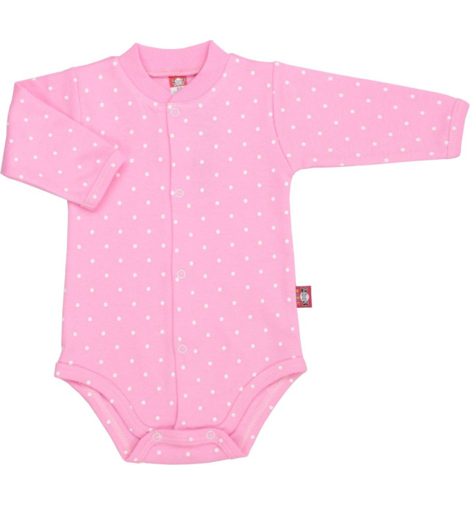 Rožinis smėlinukas su baltais taškučiais