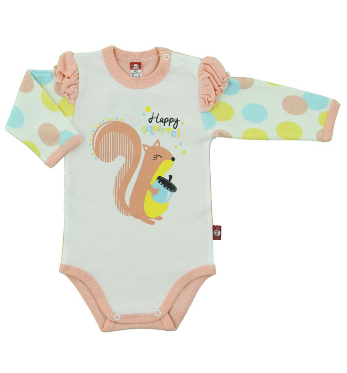 smėlinukas pūstomis rankovėmis su voveraitės aplikacija "Širdelė"