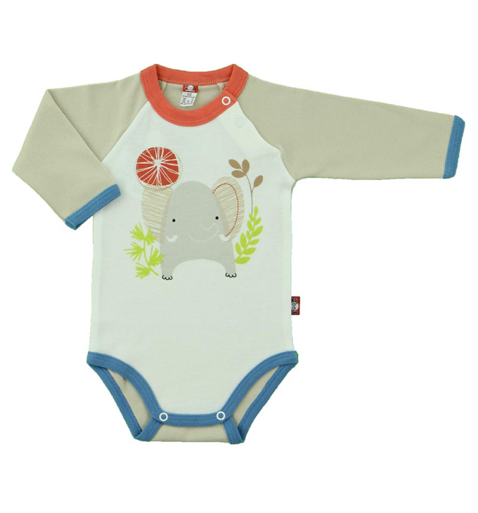 Smėlio spalvos smėlinukas su drambliuko aplikacija "Drambliukas"