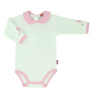 Smėlio spalvos smėlinukas su rožine apykakle "Drambliukas"