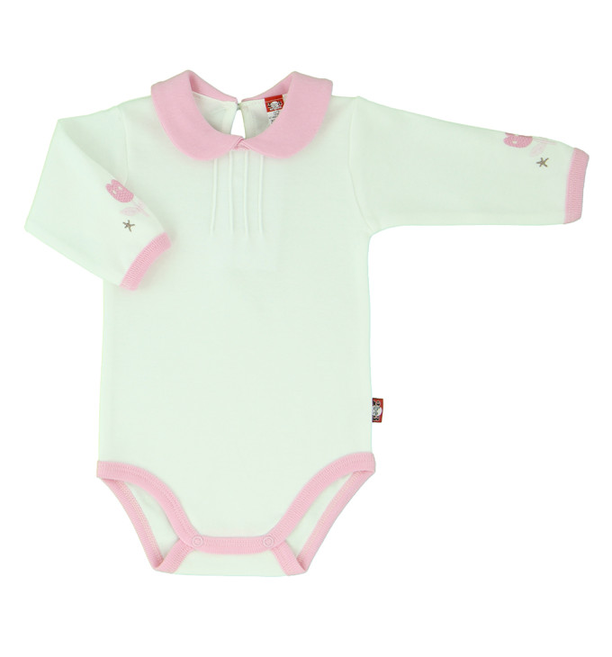 Smėlio spalvos smėlinukas su rožine apykakle "Drambliukas"