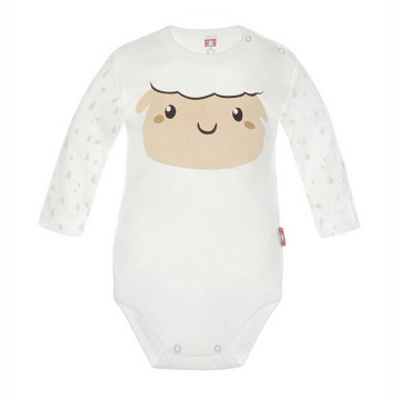 Light yellow bodysuit „Little Lamb“