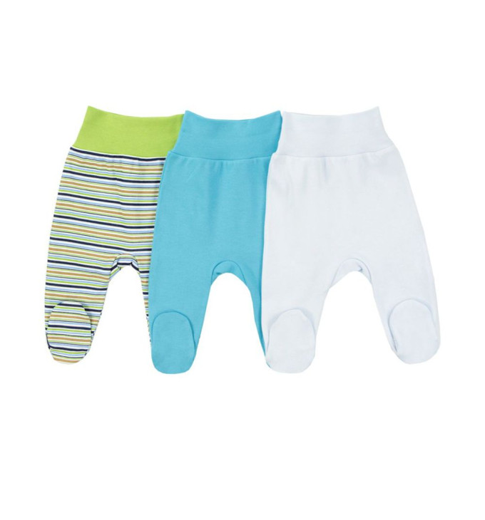 Trijų kelnyčių komplektukas su pėdutėmis