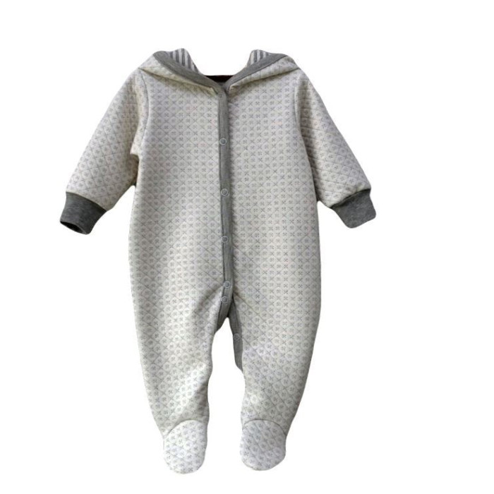 Vilaurita grey baby jumpsuit with a hood „Berty“