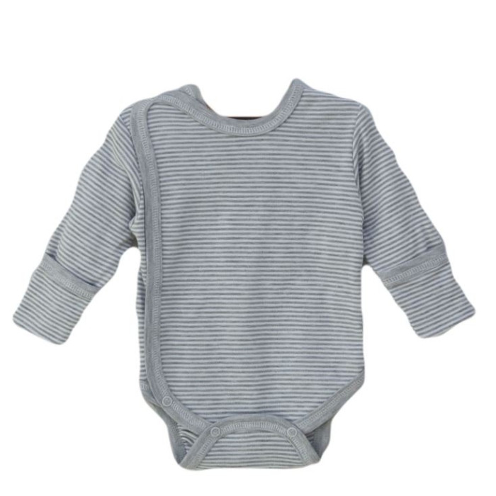 Vilaurita grey baby bodysuit with mittens „Roksi“