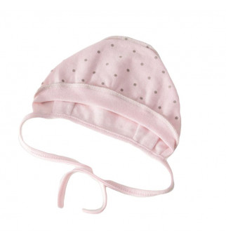 Vilaurita rožinė kepurė su raištukais "Meghan"