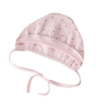 Vilaurita pink baby hat with ties „Meghan“