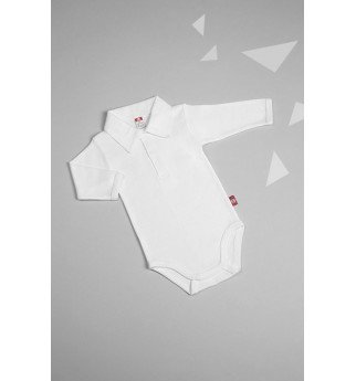 Baltas smėlinukas ilgomis rankovėmis