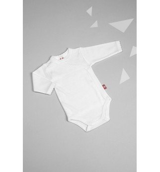 Baltas smėlinukas ilgomis rankovėmis