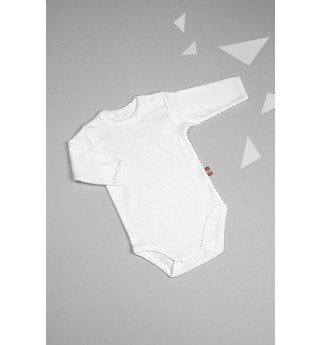 Baltas smėlinukas ilgomis rankovėmis