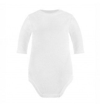 Baltas smėlinukas ilgomis rankovėmis