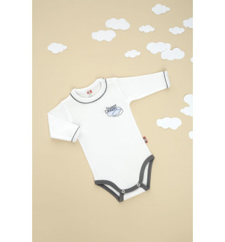 Baltas smėlinukas "Saldžių sapnų" dekruotas pilkos spalvos detalėmis