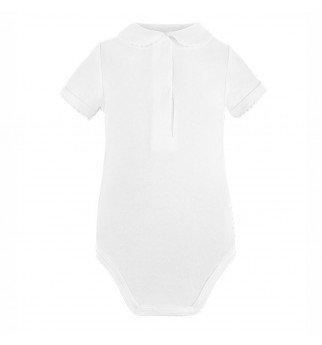 Baltas smėlinukas trupomis rankovėmis