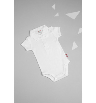 Baltas smėlinukas trupomis rankovėmis