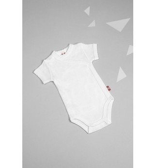 Baltas smėlinukas trupomis rankovėmis