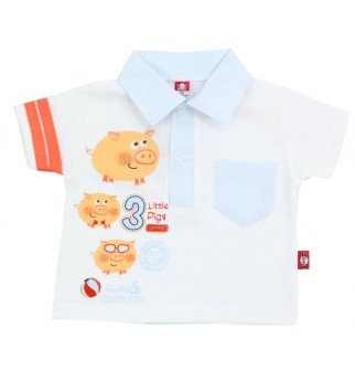 Balti marškinėliai "3 paršiukai"