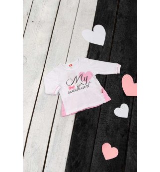 Balti marškinėliai ilgomis rankovėmis