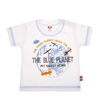 Balti marškinėliai "Planeta"