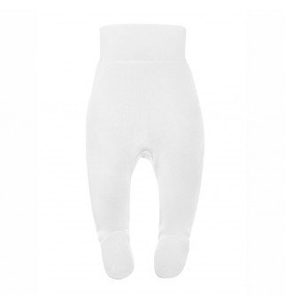 Baltos kelnės su pėdutėmis