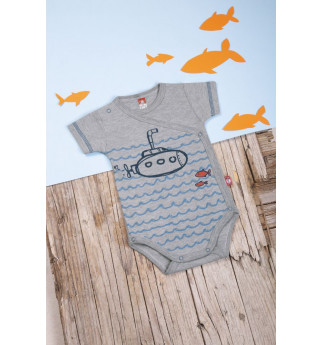 Bangelėmis puoštas smėlinukas trumpomis rankovėmis "Paplūdimys"