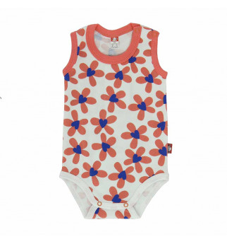 Gėlėtas smėlinukas be rankovių "Drugelis"