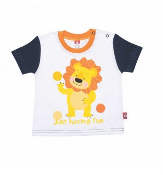 Marškinėliai juodomis rankovėmis "Liūtukas"