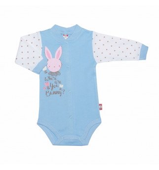 Mėlynas smėlinukas su sagutėmis "Kiškutis"