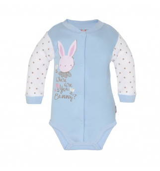 Mėlynas smėlinukas su sagutėmis "Kiškutis"