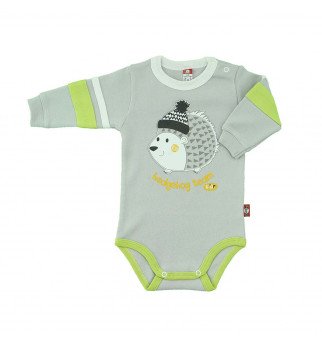 Pilkas smėlinukas  ilgomis rankovėmis "Ežiukas"