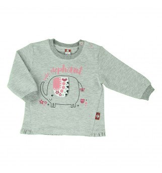 Pilkos spalvos marškinėliai "Drambliukas"