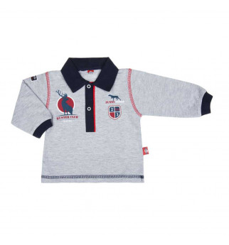 Pilkos spalvos marškinėliai ilgomis rankovėmis "Medžiotojas"